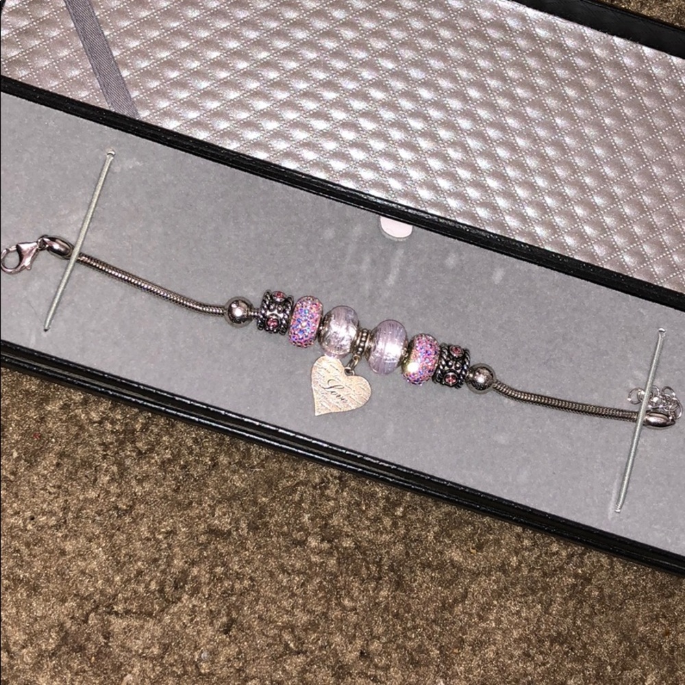 Pink bead bracelet